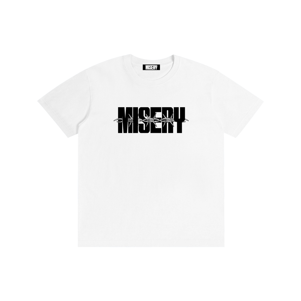 MISERY BARBED T - WHT