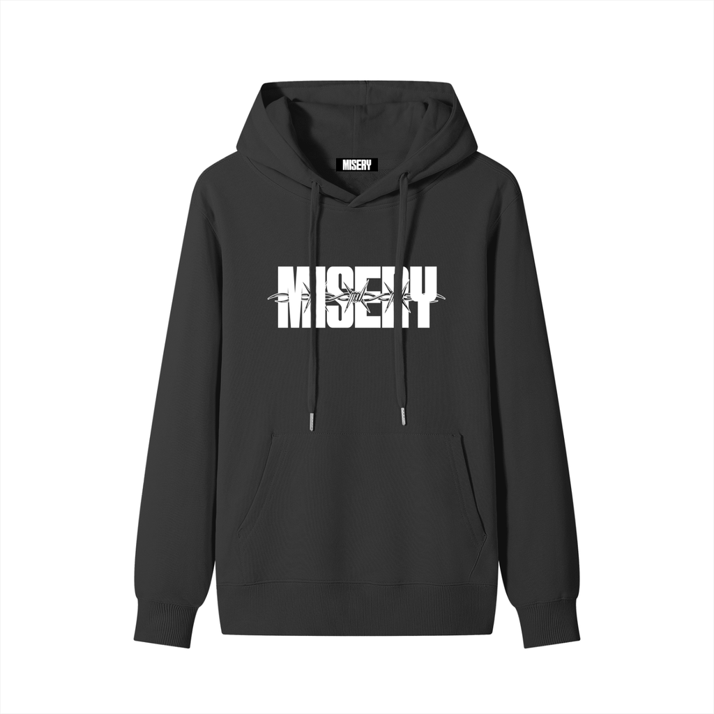 MISERY BARBED HOODIE - BLK