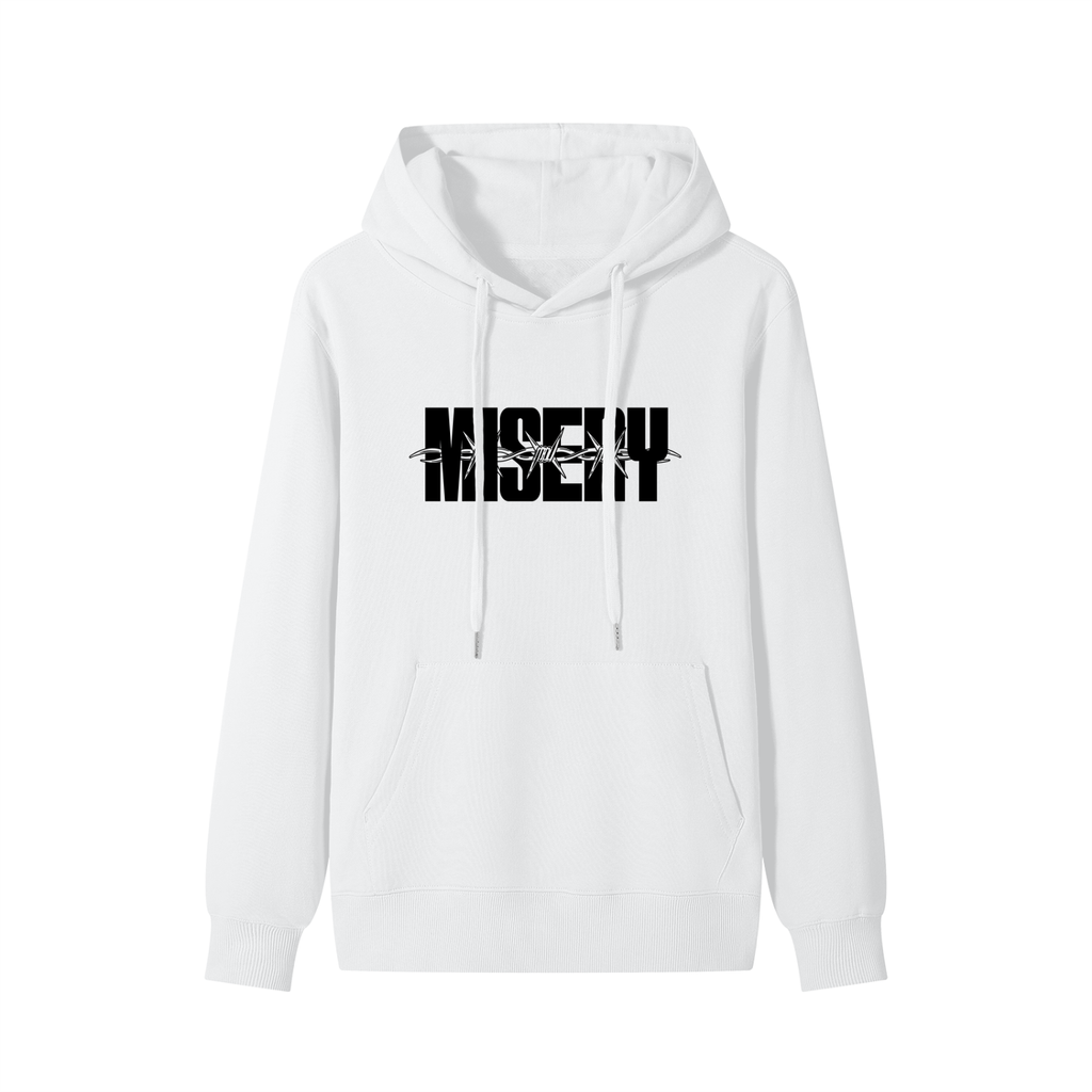 MISERY BARBED HOODIE - WHT
