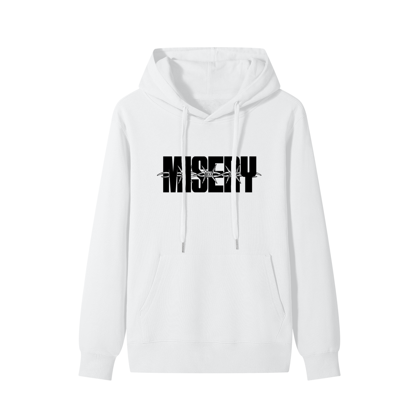 MISERY BARBED HOODIE - WHT